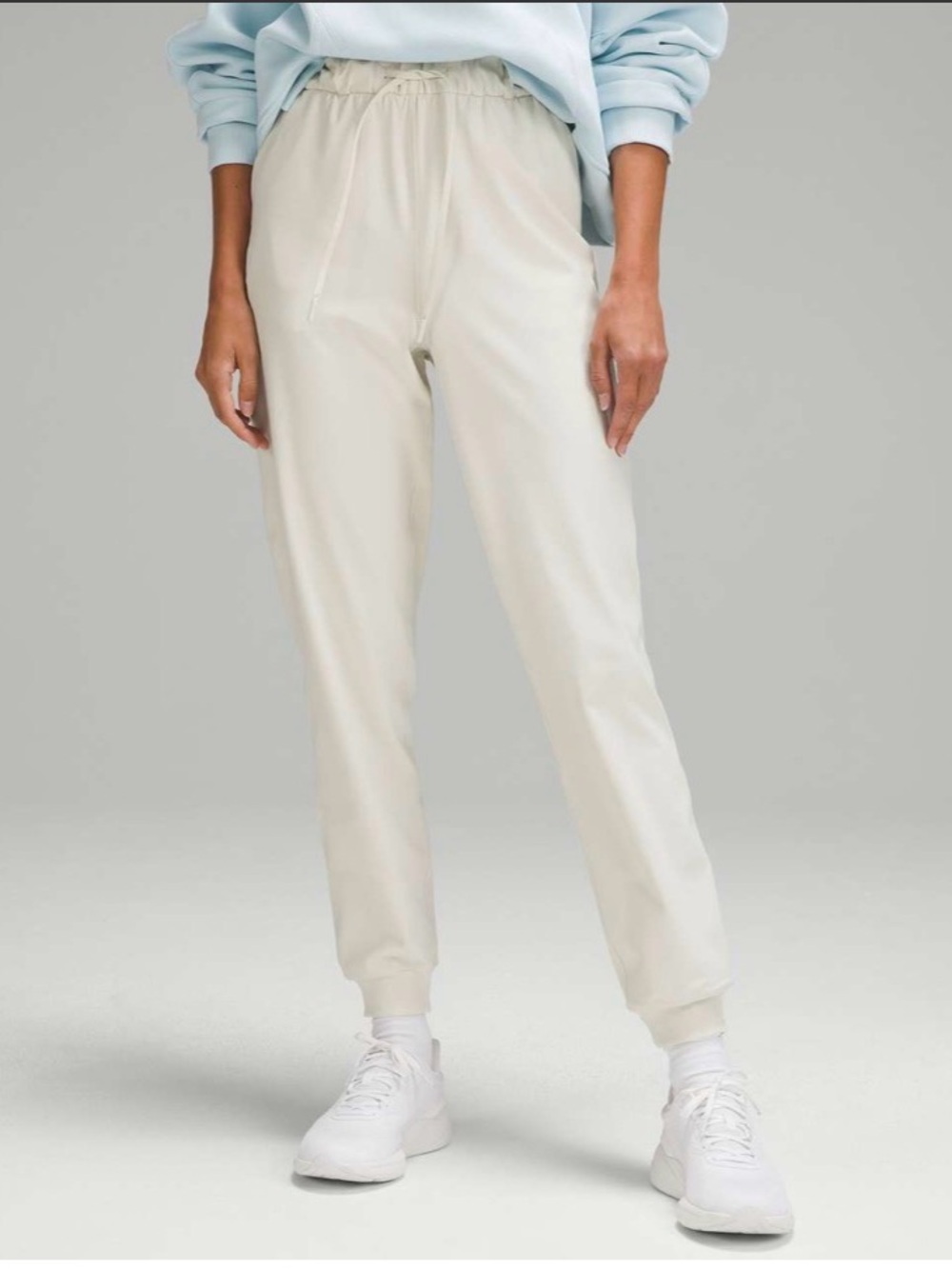 #126 Lululemon Stretch High-Rise Joggers Full Length Bone Size 4